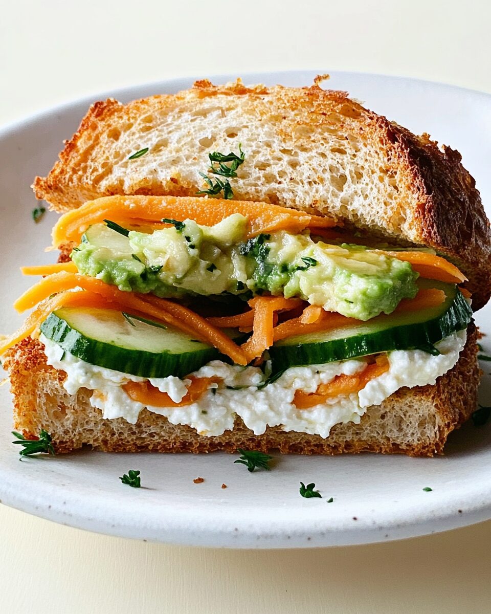 Cucumber Avocado Sandwich