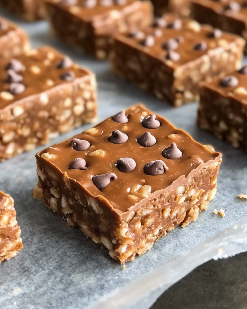 Vegan Chocolate Peanut Butter Crunch Bars with Crispy Cereal Bliss