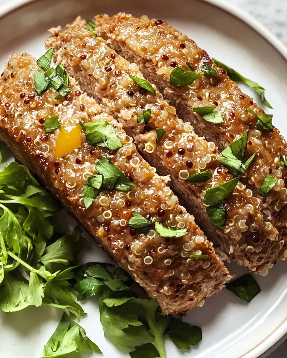 Savory Turkey Meatloaf with Quinoa and Veggies