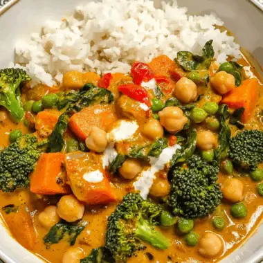 Creamy Coconut Vegetable Curry with Spiced Aromatics