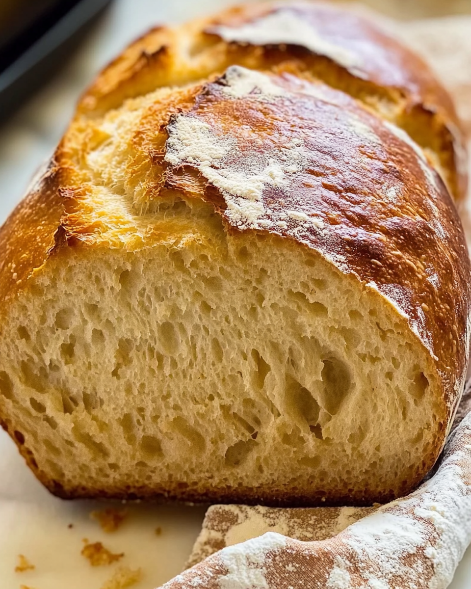 Crusty Dutch Oven No-Knead Bread