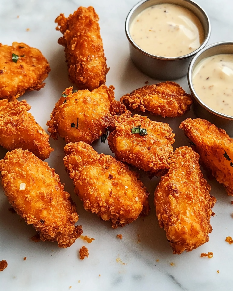 Golden Buffalo-Spiced Crispy Artichoke Bites