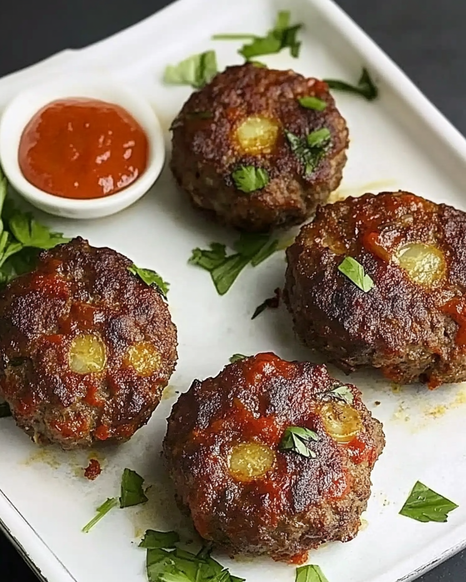 Fiery Little Meatloaf Bites with Zesty Kick