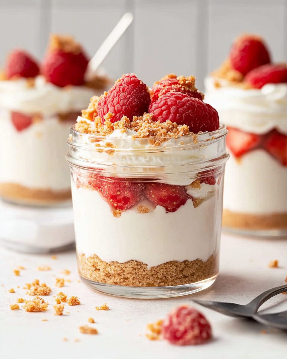 Creamy High-Protein Cheesecake Jars for a Healthy Indulgence