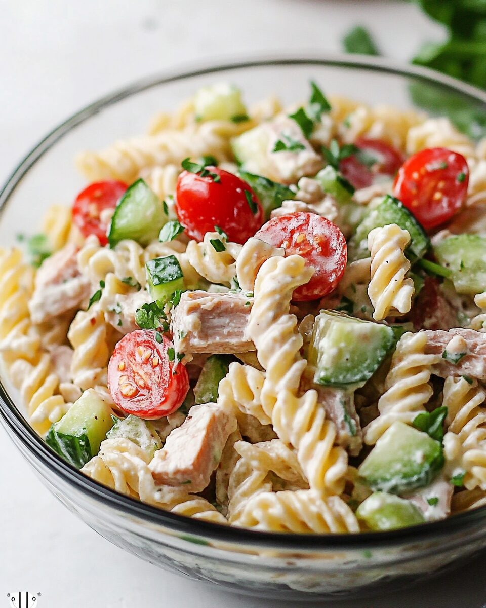 Creamy Healthy Tuna Pasta Salad