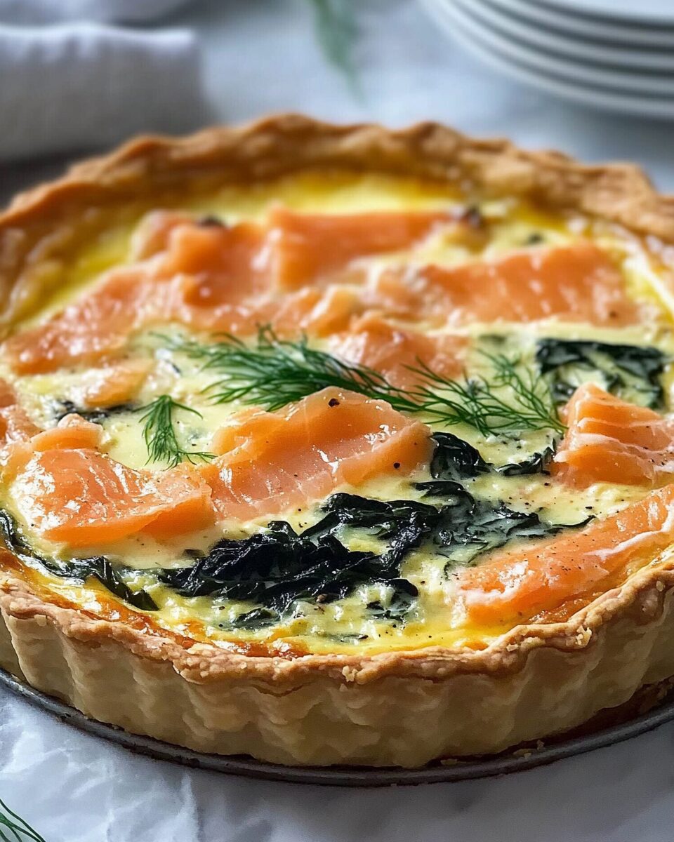 Salmon and Spinach Quiche