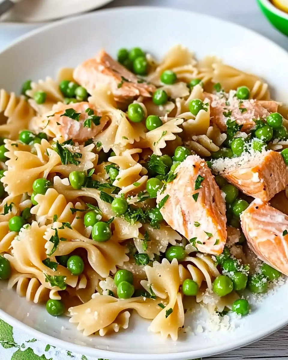 Creamy Salmon & Pea Tagliatelle Delight