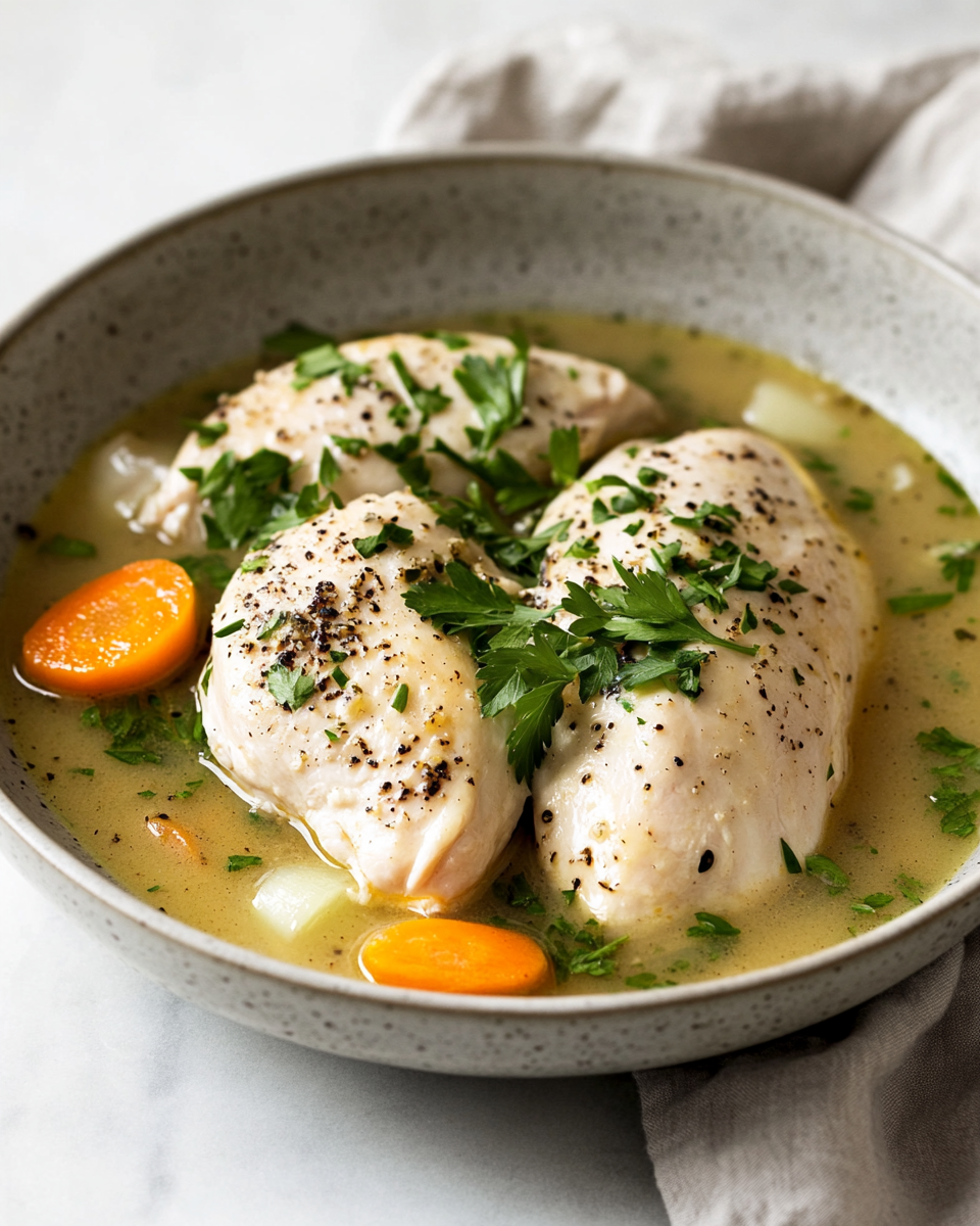 Tender Poached Chicken Breast With Herb Infused Broth tender-poached-chicken-breast-with-herb-infused-broth