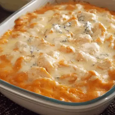 Spicy Buffalo Chicken Dip with Creamy Blue Cheese