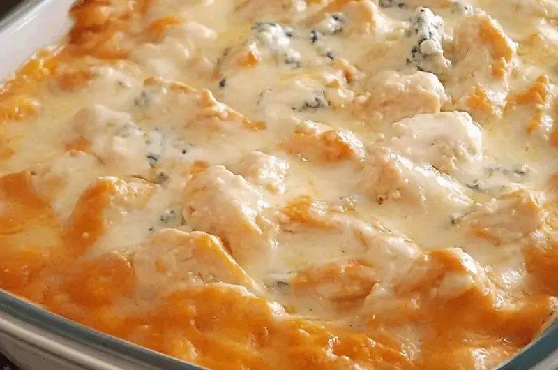 Spicy Buffalo Chicken Dip with Creamy Blue Cheese