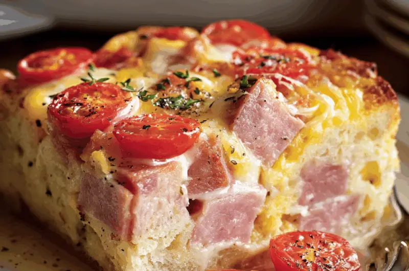 Cheesy Ham Breakfast Bake