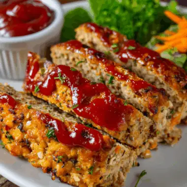Lean & Juicy Turkey Meat Loaf with Savory Oat Glaze