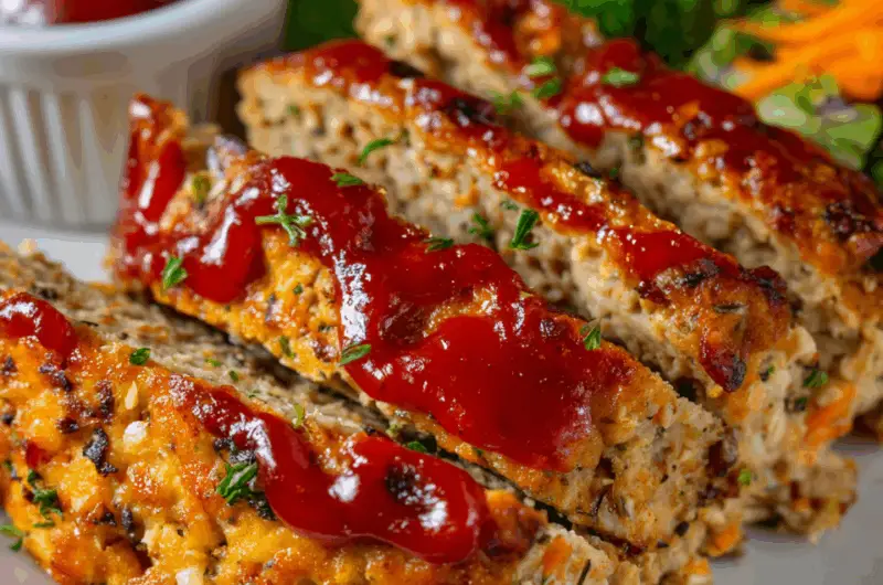 Lean & Juicy Turkey Meat Loaf with Savory Oat Glaze