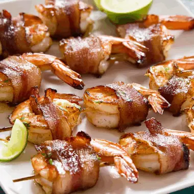 Smoky Chipotle Lime Shrimp Wrapped in Crispy Bacon