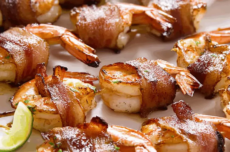 Smoky Chipotle Lime Shrimp Wrapped in Crispy Bacon