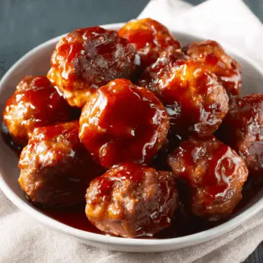 Tangy Glazed Meatballs in Sweet and Sour Sauce