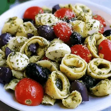 Creamy Cheese Tortellini with Pesto Pasta Salad