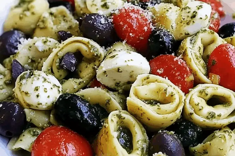 Creamy Cheese Tortellini with Pesto Pasta Salad