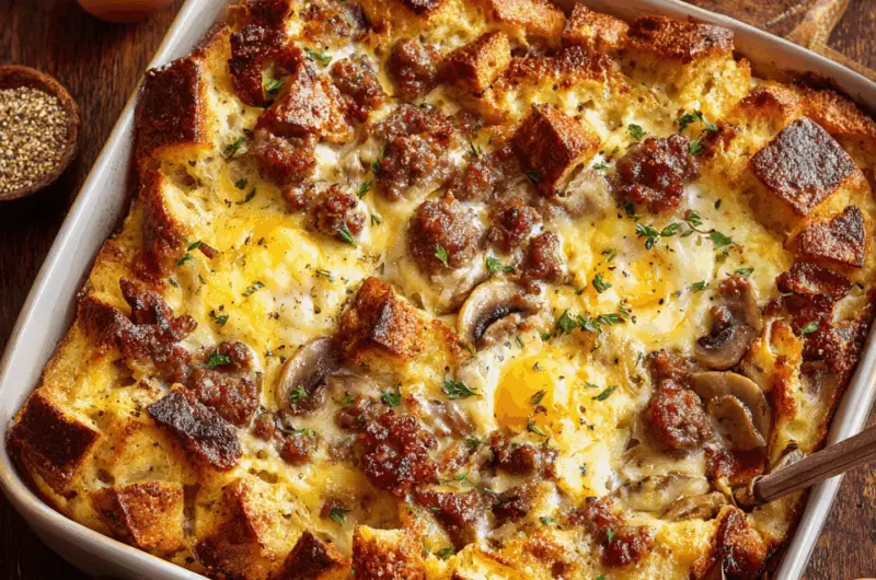 Cheesy Sausage & Egg Brunch Bake
