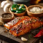 Sweet & Spicy Maple Jalapeño Glazed Salmon