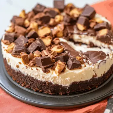 Decadent Reese's Peanut Butter Cup Cheesecake