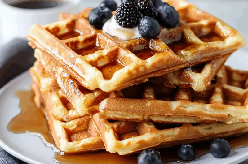 Fluffy and Golden Waffles for Breakfast Bliss