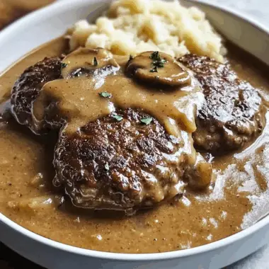 Tender Salisbury Steak in Rich Gravy