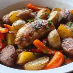 Hearty Chicken Sausage with Roasted Peppers and Potatoes