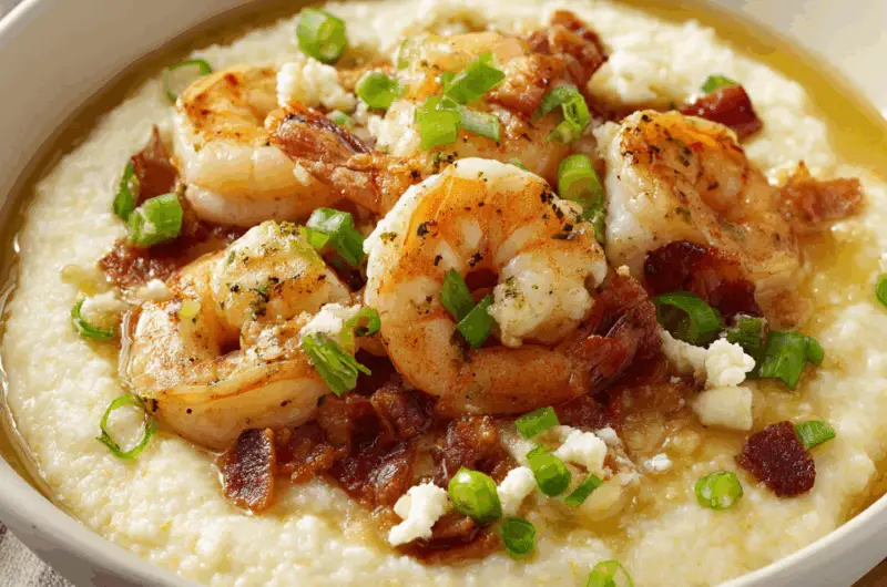 Buttery Southern Shrimp and Cheddar Grits Bowl