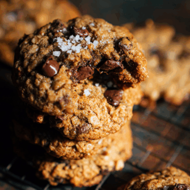 Gourmet Brown Butter Oatmeal Chocolate Chip Cookies with Toasted Walnuts
