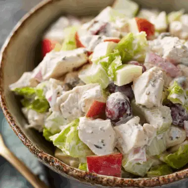 Creamy Chicken Salad with Sweet Apple & Tangy Olive Notes