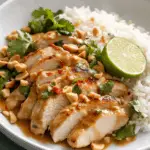 Savory Thai Peanut Chicken with Creamy Sauce