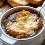 Classic French Onion Soup with Gruyere Croutons