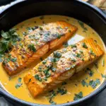 Creamy Curried Salmon Skillet