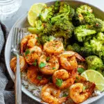 Sheet Pan Shrimp & Broccoli with Sweet Heat Honey Glaze