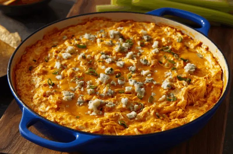 Creamy Spicy Buffalo Chicken Party Dip