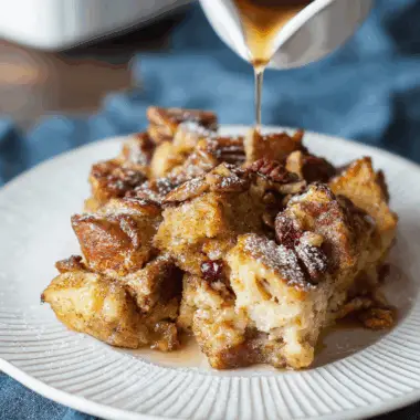 Custardy Baked French Toast with Cinnamon-Pecan Crunch