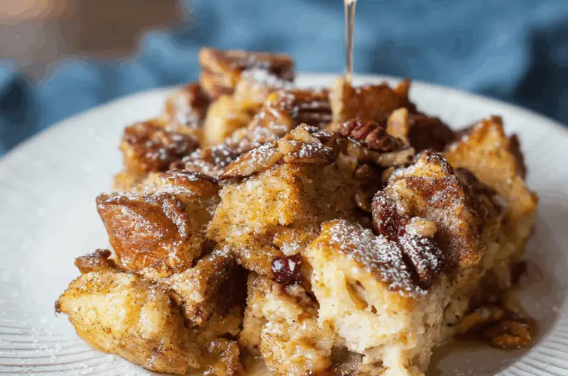 Custardy Baked French Toast with Cinnamon-Pecan Crunch