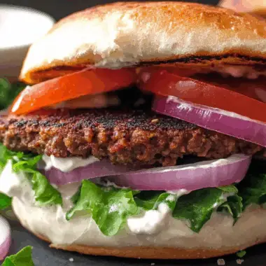 Greek-Inspired Gyros Burgers with Tzatziki Sauce