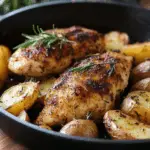 Herb-Infused Crispy Chicken with Golden Oven Fries