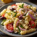Zesty Mediterranean Pasta Salad with Feta and Olives