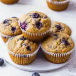 Fluffy Banana and Blueberry Muffins