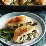 Cheesy Spinach-Stuffed Chicken Breasts with a Deliciously Savory Filling