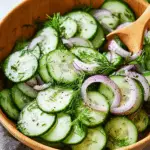 Refreshing Cucumber Salad with Dill, Chives & Tangy Honey Vinaigrette