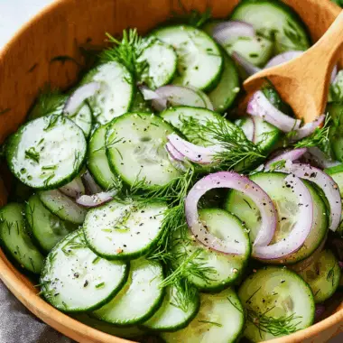 Refreshing Cucumber Salad with Dill, Chives & Tangy Honey Vinaigrette