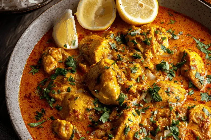 Creamy Spiced Indian Chicken Curry with Coconut and Yogurt