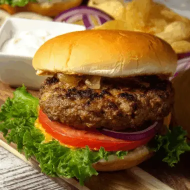 Juicy Grilled Ranch-Style Beef Burgers