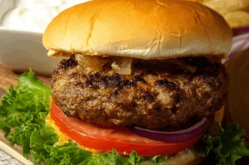 Juicy Grilled Ranch-Style Beef Burgers