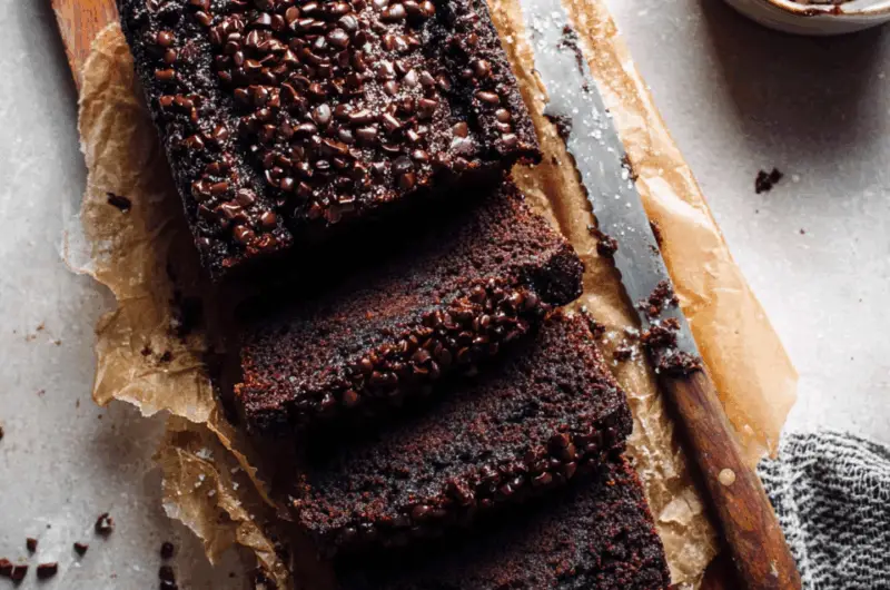 Decadent Dark Chocolate Banana Bread with a Moist, Fudgy Twist