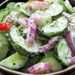 Fresh Creamy Cucumber Salad with a Zesty Twist